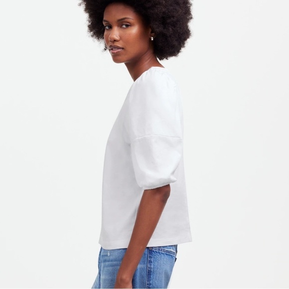 Madewell white Puff-Sleeve Tee - Picture 2 of 4